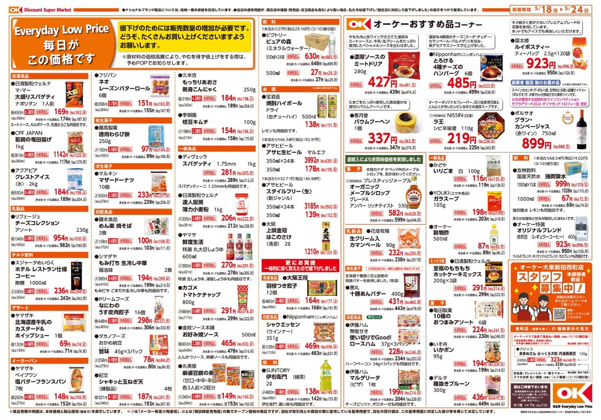 新店　商品情報 裏
